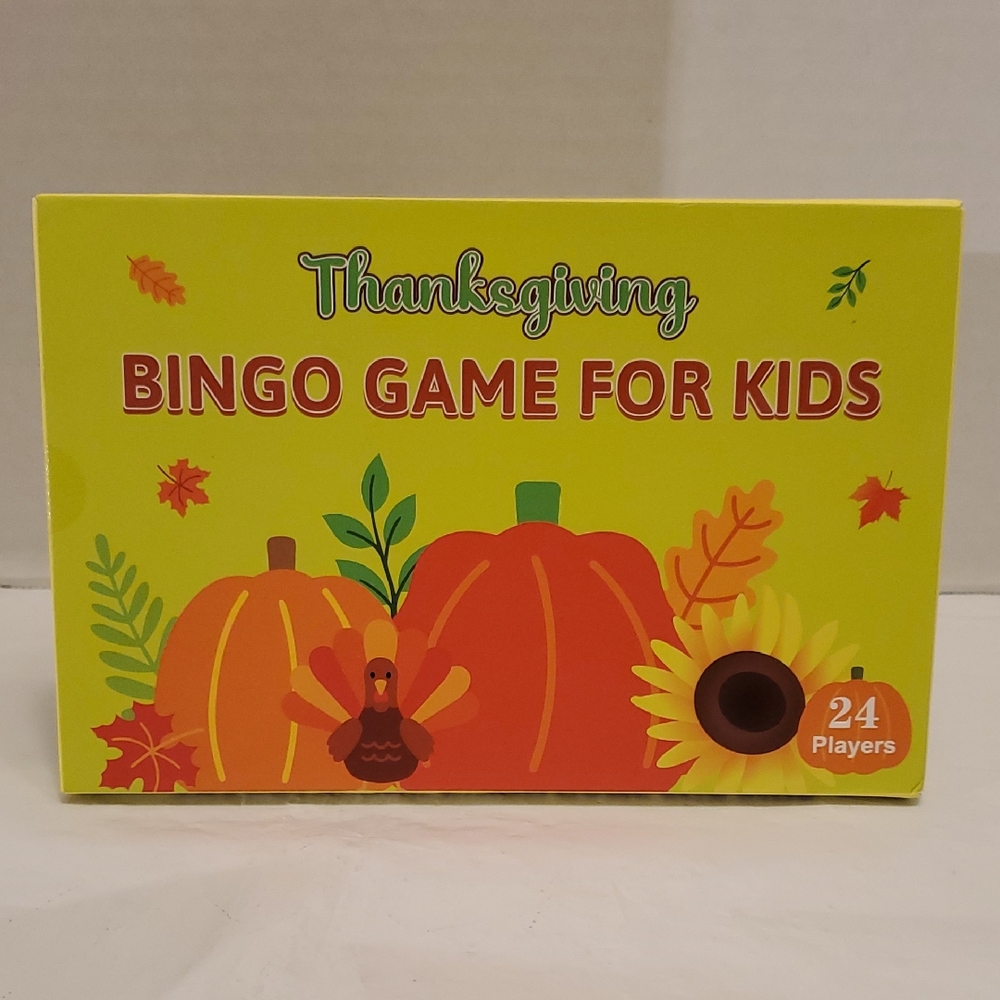 🦃Thanksgiving Bingo Game for Kids - Festive Yellow and Orange